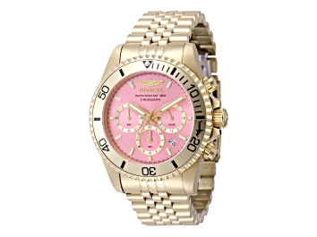 Picture of Invicta Pro Diver 43mm Pink Dial Stainless Steel Band Quartz Watch