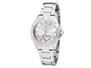 Invicta Angel 34.5mm Silver Dial Stainless Steel Band Quartz Watch