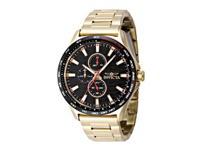 Invicta Invicta Racing 44mm Black Dial Stainless Steel Band Quartz Watch