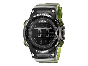 Invicta Invicta Racing 52mm Black Dial Polyurethane Band Digital Watch