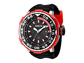 Invicta Men's Pro Diver 52mm Black Dial Silicone Strap Quartz Watch