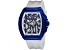 Christian Van Sant Men's Odyssey Blue Dial, White Rubber Strap Watch