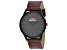 Seapro Men's Black hole Gunmetal Dial, Black Bezel, Brown Leather Strap Watch