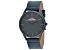 Seapro Men's Black hole Gunmetal Dial and Bezel, Blue Leather Strap Watch