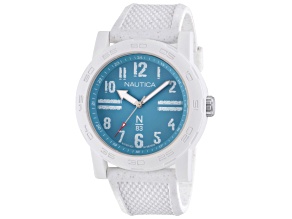 Nautica Ayia Triada Men's 44 Quartz Watch, Light Blue Dial