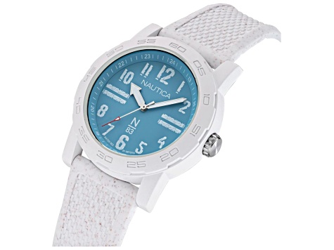 Nautica Ayia Triada Men's 44 Quartz Watch, Light Blue Dial