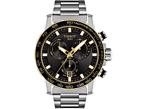 Tissot Men's Supersport Black Dial, Stainless Steel Watch
