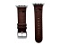 Gametime New England Patriots Leather Band fits Apple Watch (42/44mm S/M Brown). Watch not included.