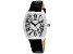 Christian Van Sant Women's Elegant White Dial, Black Leather Strap Watch