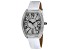 Christian Van Sant Women's Elegant White Dial, White Leather Strap Watch