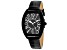 Christian Van Sant Women's Elegant Black Dial, Black Leather Strap Watch
