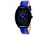 Christian Van Sant Women's Elegant Black Dial, Blue Leather Strap Watch