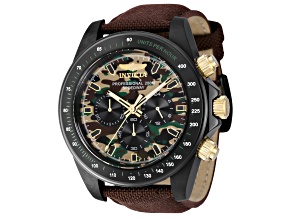 Invicta Speedway 50mm Camouflage, Green Dial Cordura Band Quartz Watch