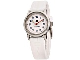 Tommy Hilfiger Women's Communion White Dial, White Rubber Strap Watch