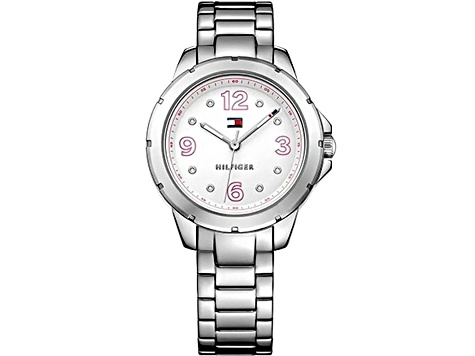 Tommy Hilfiger Women's Communion White Dial, Stainless Steel Watch