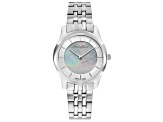 Mathey Tissot Women's Tacy White Dial, Gray Bezel, Stainless Steel Watch