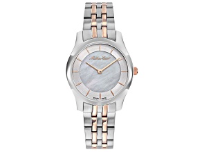 Mathey Tissot Women's Tacy White Dial, Two-tone Rose Stainless Steel Watch