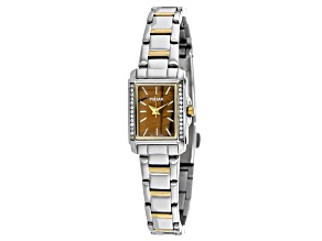 Pulsar Women's Classic Brown Dial Two-tone Stainless Steel Watch