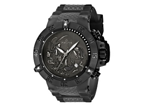 Invicta Subaqua 50mm Dark Grey, White, Black Dial Silicone, Stainless Steel Band Quartz Watch