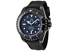 Solar Aqua Men's Deep Bay 45mm Blue Dial Automatic Black PVD Watch