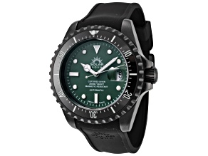 Solar Aqua Men's Deep Bay 45mm Green Dial Automatic Black PVD Watch