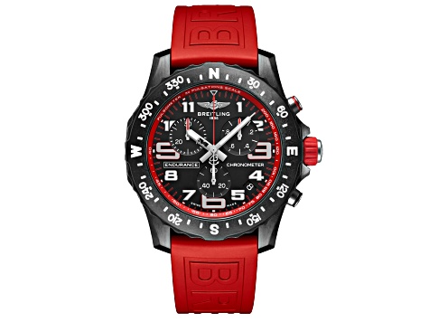 Breitling Men's Endurance Pro Red Rubber Strap Watch