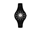 Versus Versace Fire Island Watch 39mm Black with Stainless Steel details Enamel Dial Silicone Strap