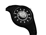 Versus Versace Fire Island Watch 39mm Black with Stainless Steel details Enamel Dial Silicone Strap