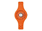 Versus Versace Fire Island Watch 39mm Orange with Stainless Steel details Enamel Dial Silicone Strap