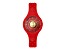 Versus Versace Fire Island Watch 39mm Red with Gold Tone details Enamel Dial Silicone Strap
