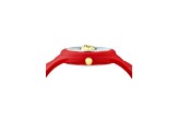 Versus Versace Fire Island Watch 39mm Red with Gold Tone details Enamel Dial Silicone Strap