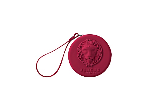 Versus Versace Fire Island Watch 39mm Red with Gold Tone details Enamel Dial Silicone Strap