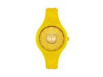 Versus Versace Fire Island Watch 39mm Yellow with Gold Tone details Enamel Dial Silicone Strap