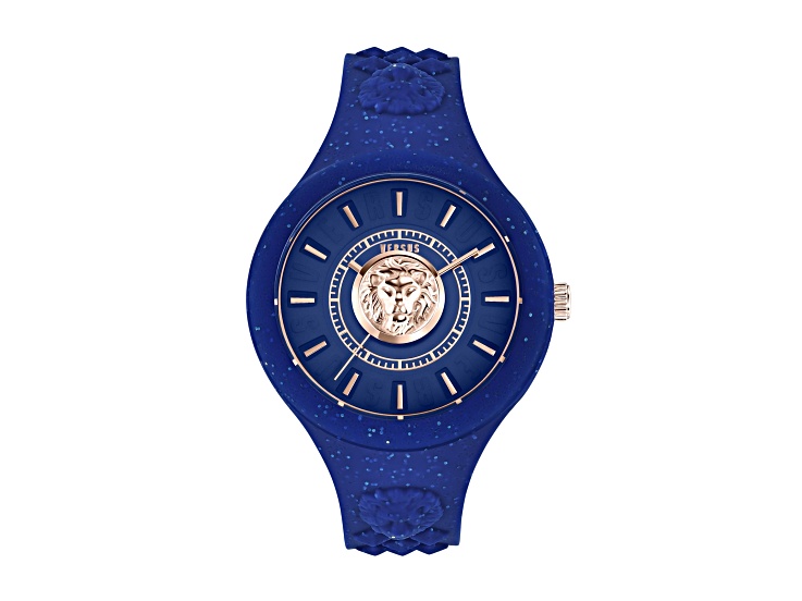 Versus Versace Fire Island Watch 39mm Blue with Rose details