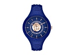 Versus Versace Fire Island Watch 39mm Blue with Rose details Enamel Dial Silicone Strap