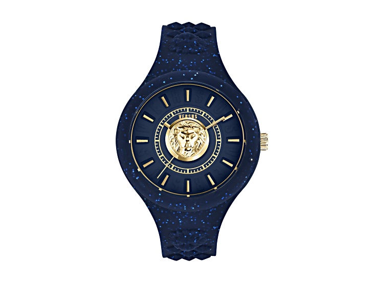 人気ブランドバ40代 Versus Versace Fire Island Watch 39mm Blue with Gold Tone ヴェルサーチ