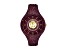 Versus Versace Fire Island 39MM Burgundy Case W/ IP Yellow Gold details Enamel Dial Silicone Strap