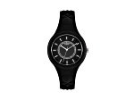 Versus Versace Fire Island Watch 39mm Black with Stainless Steel details Enamel Dial Silicone Strap