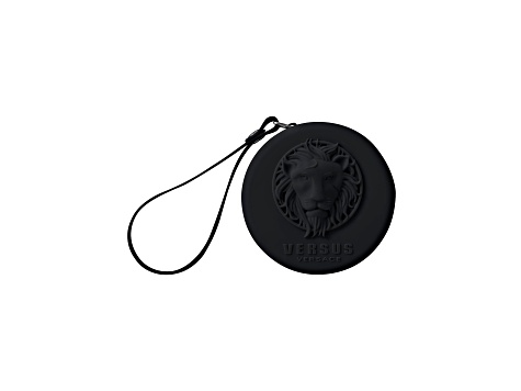 Versus Versace Fire Island Watch 39mm Black with Gold Tone details Enamel Dial Silicone Strap