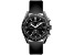 Oceanaut Men's Orbit Black Dial, Black Leather Strap Watch