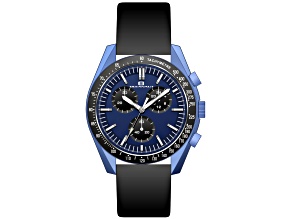 Oceanaut Men's Orbit Blue Dial, Black Leather Strap Watch