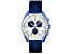 Oceanaut Men's Orbit White Dial, Blue Leather Strap Watch