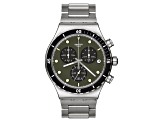 Swatch Men's The June Green Dial Stainless Steel Watch