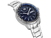 Nautica Pier 39 Men's 46 Quartz Stainless Steel Watch, Dark Blue Dial