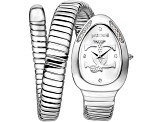 Just Cavalli Women's Snake White Dial, Stainless Steel Watch