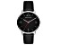 Armani Exchange Men's Classic Black Dial, Black Leather Strap Watch