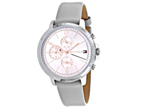 Tommy Hilfiger Women's Madison Gray Leather Strap Watch