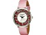 Stuhrling Women's Vogue White Dial, Pink Leather Strap Watch