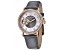 Stuhrling Women's Vogue Gray Dial, Gray Leather Strap Watch