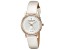 Stuhrling Women's Vogue White Dial, Brown Leather Strap Watch